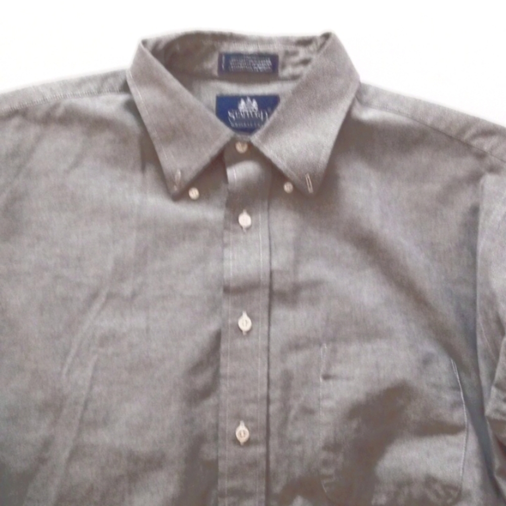 Men's long sleeve grey Stafford shirt